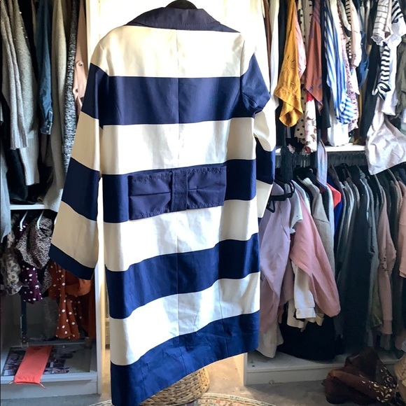 Kate Spade blue and white stripe with bow - Picture 2 of 7